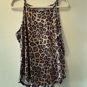 Black and Brown Leopard Print Tank Top